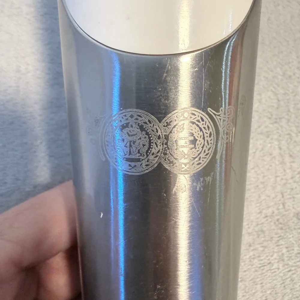 Vintage Heineken Premium Light Beer Tap Handle Draft Keg Knob White & Silver‎